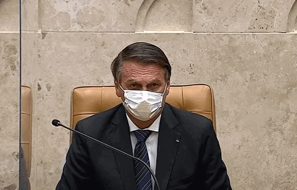 Jair Bolsonaro na posse de André Mendonça no STF