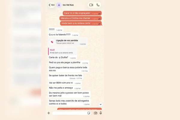 “Posso ser bem mal”: mensagens mostram ameaças de Ivo Kos à esposa - destaque galeria “Posso ser bem mal”: mensagens mostram ameaças de Ivo Kos à esposa - destaque galeria