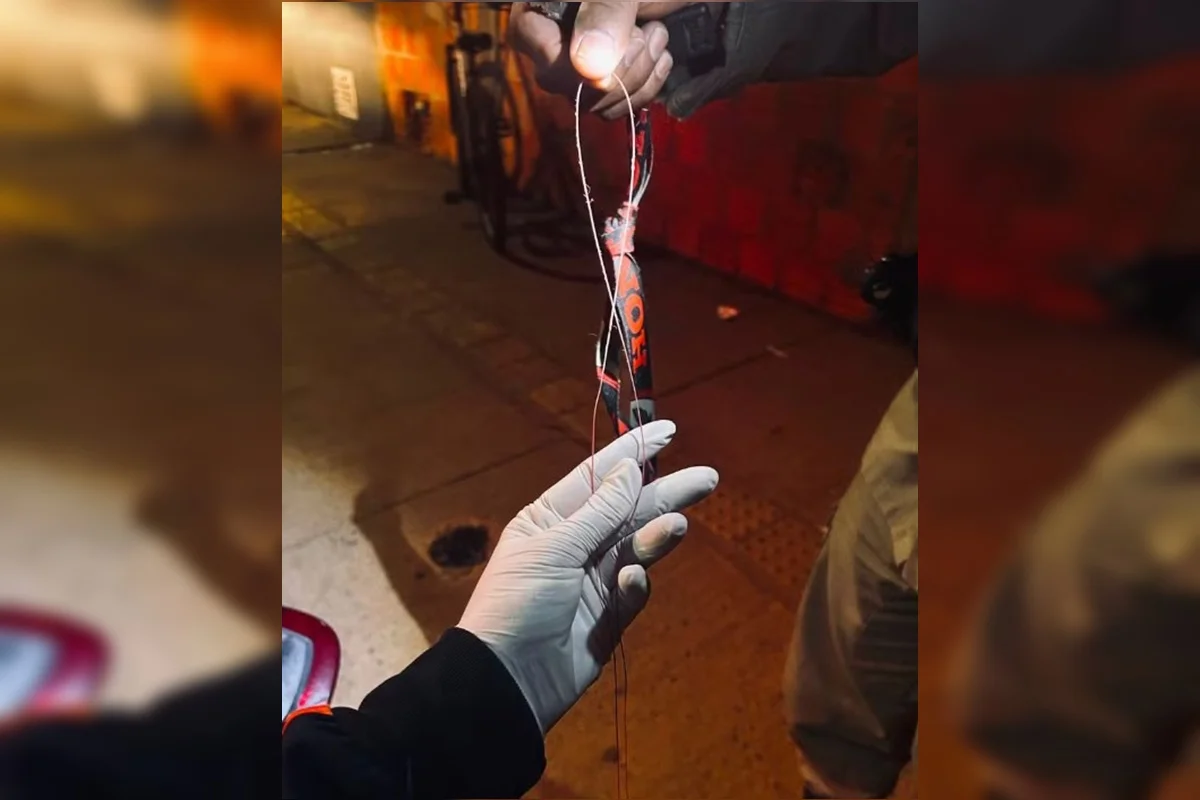 A linha de pipa com cerol A linha de pipa com cerol