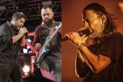 Jorge & Mateus e Thom Yorke, vocalista do Radiohead Jorge & Mateus e Thom Yorke, vocalista do Radiohead