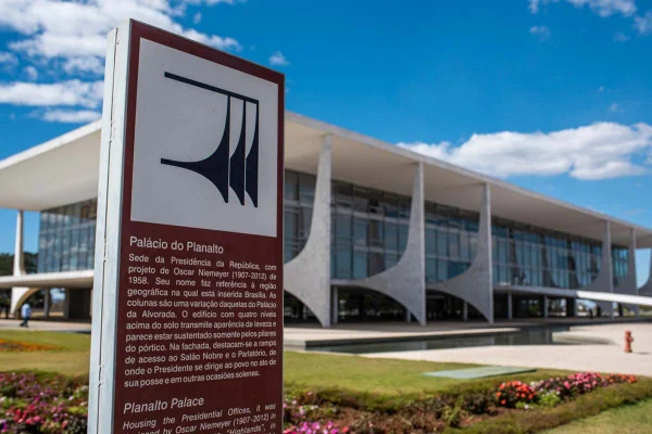Imagem colorida da Fachada do Palácio do Planalto Brasília (DF), 23/07/2019