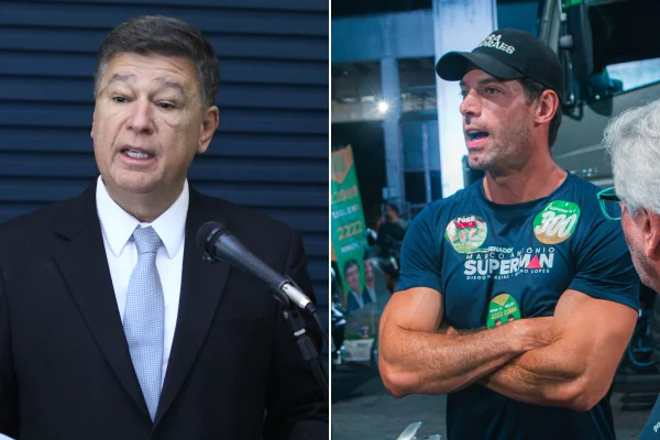 Montagem colorida de Carlos Viana e Marco Antônio Costa