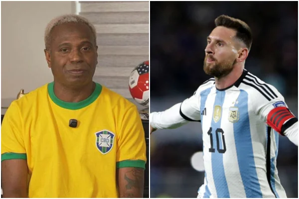 Edilson Capetinha e Lionel Messi