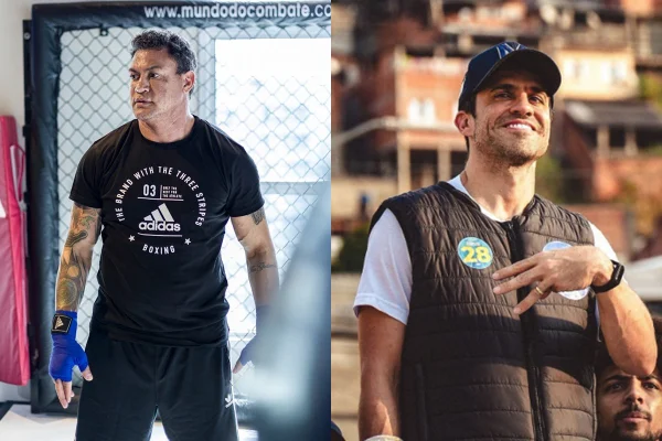 Montagem com fotos coloridas de Popó e Pablo Marçal - Metrópoles