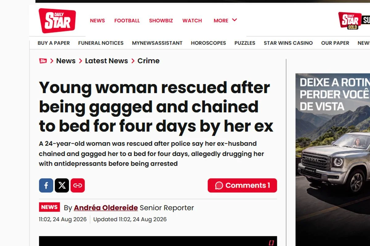 Daily Star noticia caso de mulher mantida em cativeiro em Goiás Daily Star noticia caso de mulher mantida em cativeiro em Goiás