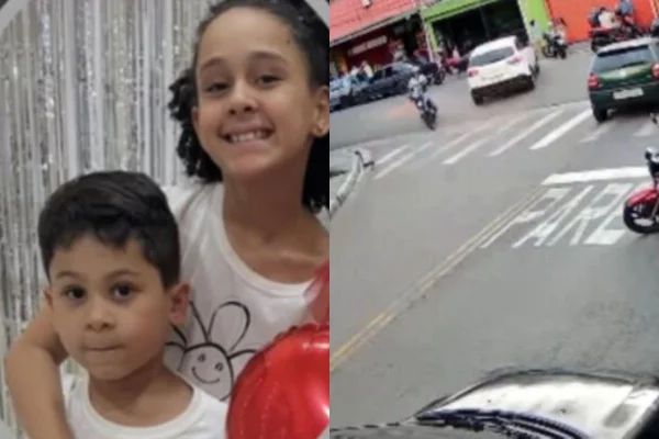 Câmera de segurança flagrou motorista bêbado atropelando crianças