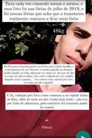 Relato de Zé Carlos no Instagram