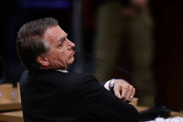 Primeira Turma 1 do Supremo Tribunal Federal STF comecou a interrogar os reus do nucleo 1 por participacao na suposta trama golpista Jair Bolsonaro - Metrópoles