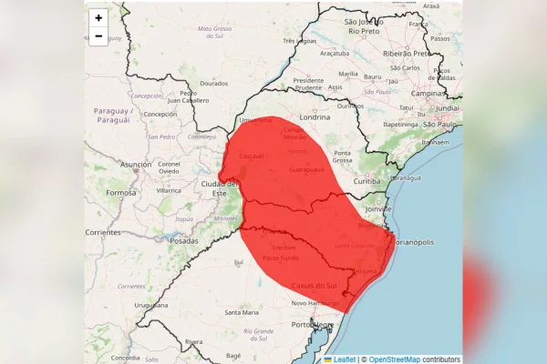 Inmet emite alerta máximo de tempestades para 708 cidades do Sul do país
