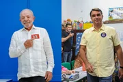 Lula e Flávio Bolsonaro na votação Lula e Flávio Bolsonaro na votação
