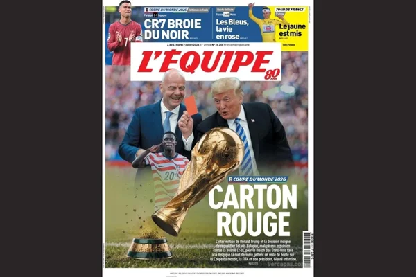 Jornal francês ataca Trump e Fifa após decisão sobre Balogun na Copa - destaque galeria Jornal francês ataca Trump e Fifa após decisão sobre Balogun na Copa - destaque galeria