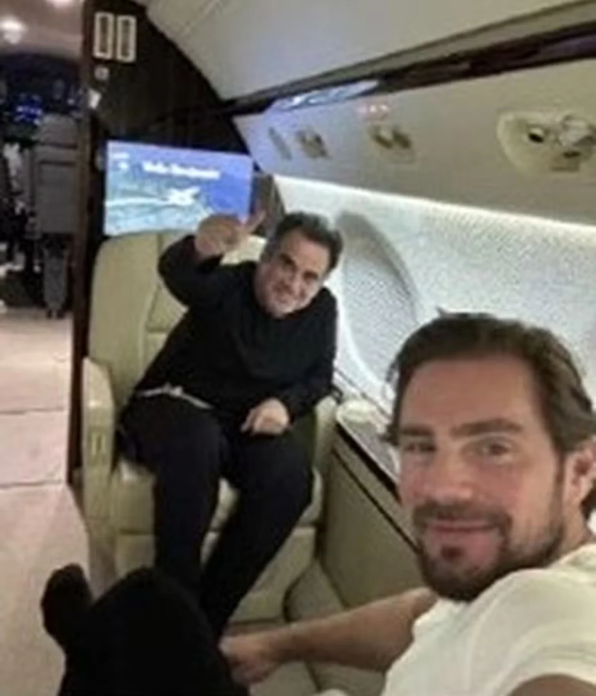 Ciro Nogueira e Daniel Vorcaro em jatinho Ciro Nogueira e Daniel Vorcaro em jatinho