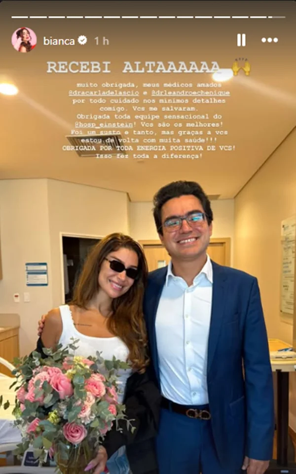 Bianca Andrade recebe alta hospitalar e faz desabafo: “Foi um susto” - destaque galeria
