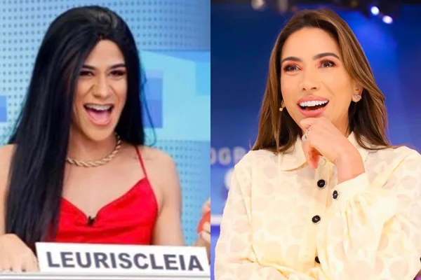 Gutierrez Castro como Lauriscleia e Patrícia Abravanel no Programa Silvio Santos (Reprodução: SBT)