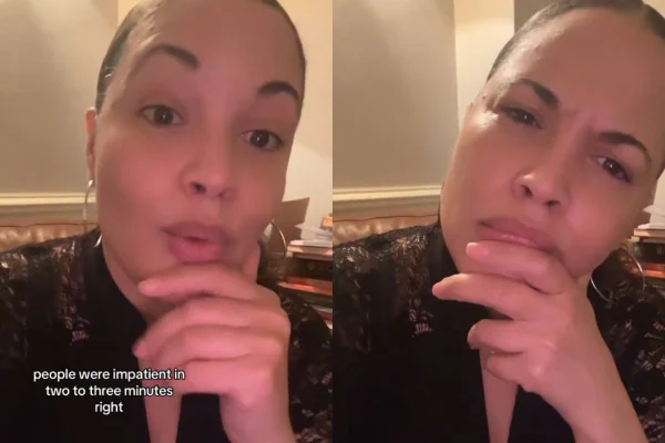 Foto colorida de uma mulher falando - Metrópoles