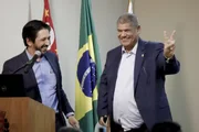 O prefeito de São Paulo, Ricardo Nunes (MDB), e o vereador Milton Leite (União Brasil)