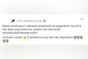 Segundo uma das coordenadoras do concurso da PCDF, o pagamento deveria ocorrer em até 15 dias úteis