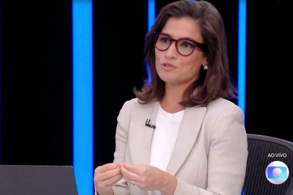 Renata Vasconcellos durante debate candidato presidencia luiz inacio lula da silva JN