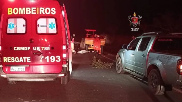 Motociclista de 35 anos morre ao bater em trator no Distrito Federal