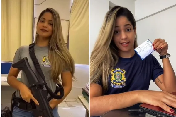 policial civil com farda e armas da corporação - metropoles