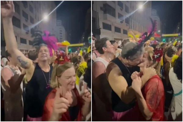 Lindberh beija Gleisi em bloco de Carnaval no Rio - Metrópoles
