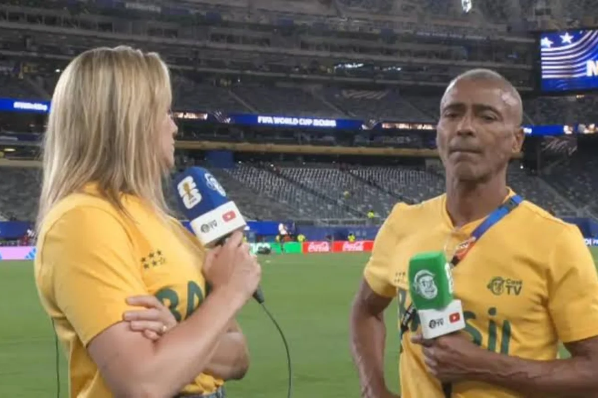 Fernanda Gentil e Romário. Fernanda Gentil e Romário.
