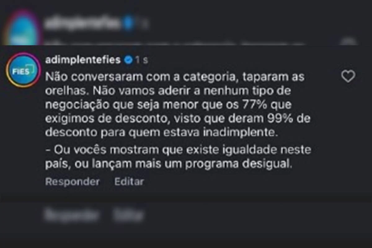 Adimplentes do Fies reclamam de programa do governo: “Lixo” - imagem 1 Adimplentes do Fies reclamam de programa do governo: “Lixo” - imagem 1