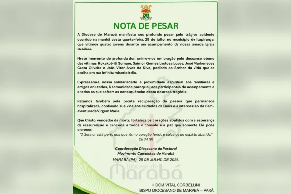 Descarga elétrica mata 4 pessoas em acampamento católico no Pará - destaque galeria Descarga elétrica mata 4 pessoas em acampamento católico no Pará - destaque galeria