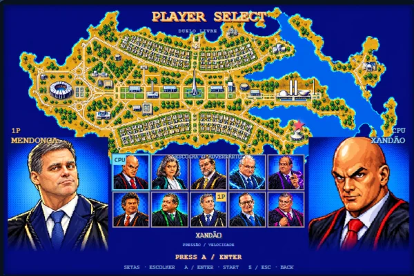 Jogo de luta entre ministros do Supremo
