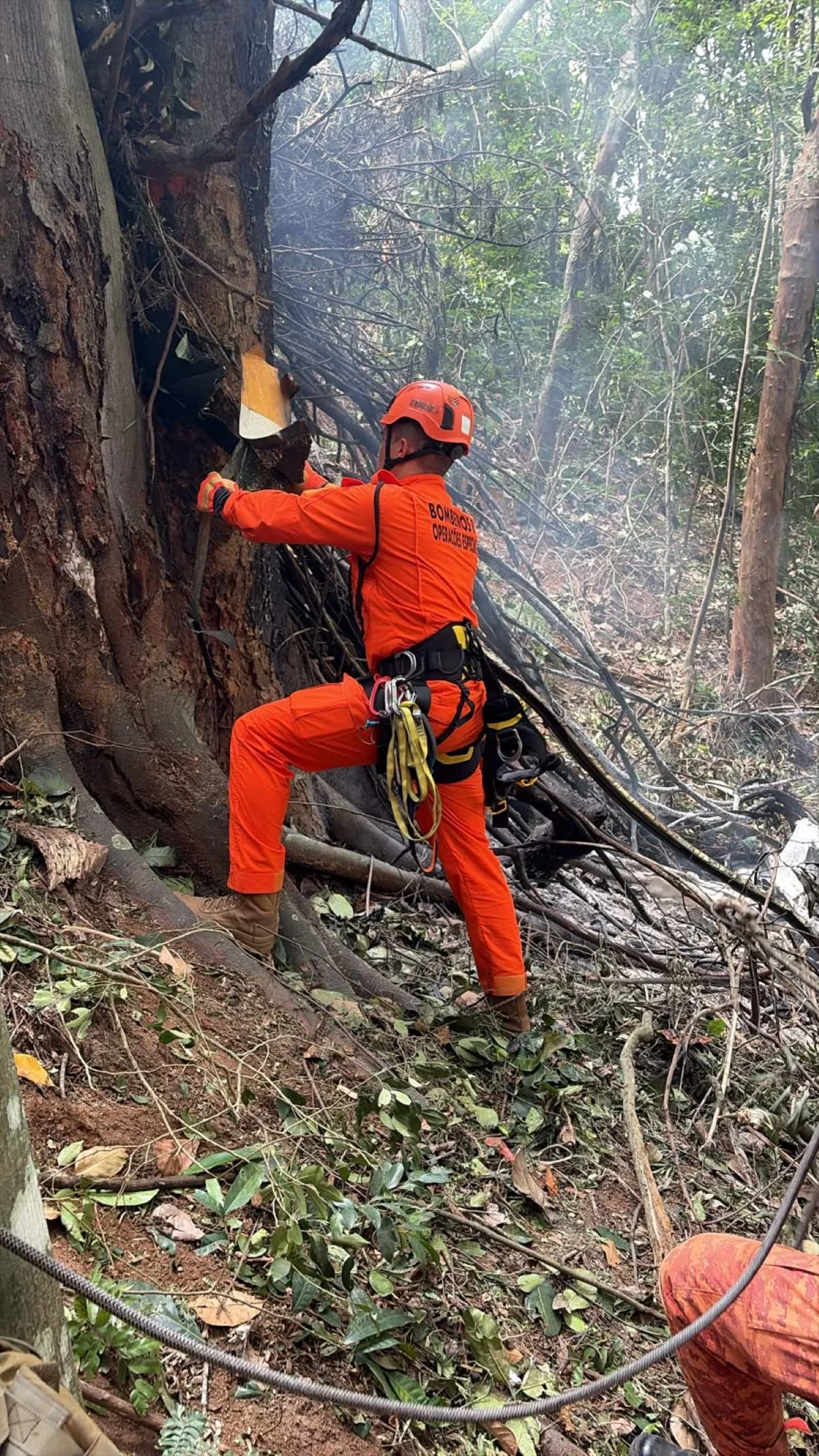 Helicóptero cai em área de mata no Rio e deixa ao menos 4 mortos - imagem 3 Helicóptero cai em área de mata no Rio e deixa ao menos 4 mortos - imagem 3