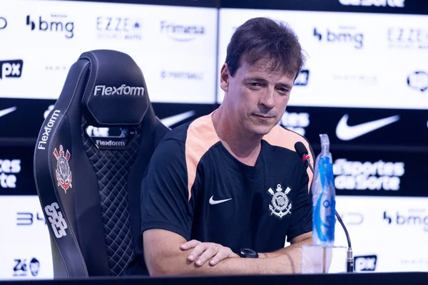 Fernando Diniz, em coletiva de imprensa. - metrópoles