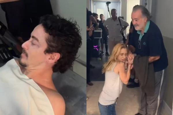 Quem Ama Cuida: bastidores mostram Jesuíta “morto” e Amora de joelhos