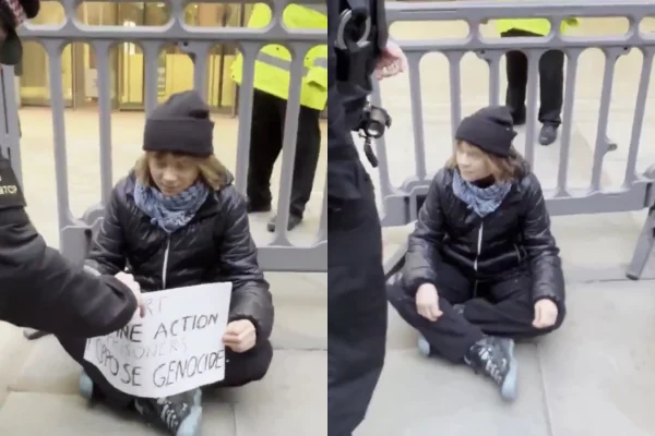 Imagem colorida, Greta Thunberg é solta após ser presa em ato pró-palestina em Londres - Metrópoles
