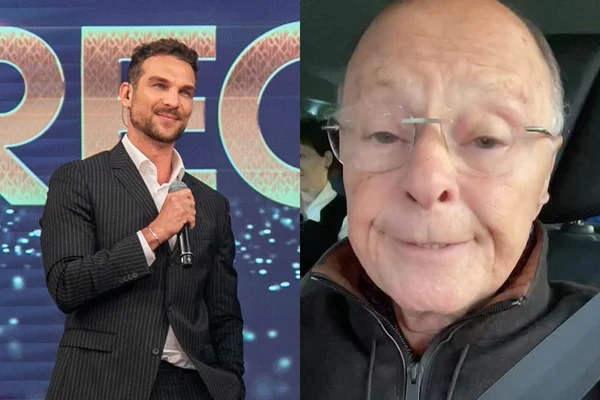 À esquerda, Igor Rickli no Família Record 2021; à direita, o bispo Edir Macedo - Metrópoles