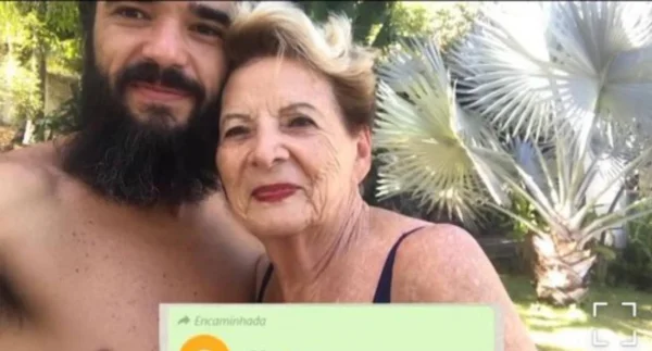 Caio Blat e sua avó Janete