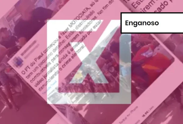 Imagem colorida de post enganoso