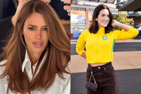 Montagem com fotos de Bruna Biancardi e Duda Fournier - WAGs acompanham movimento Quiet Beauty
