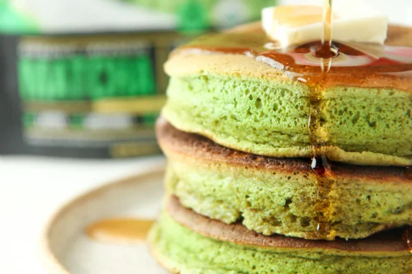 panqueca japonesa verde de matcha
