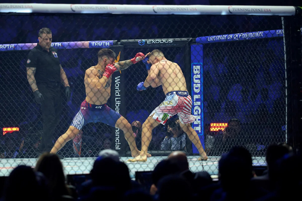 Ilia Topuria e Justin Gaethje Ilia Topuria e Justin Gaethje