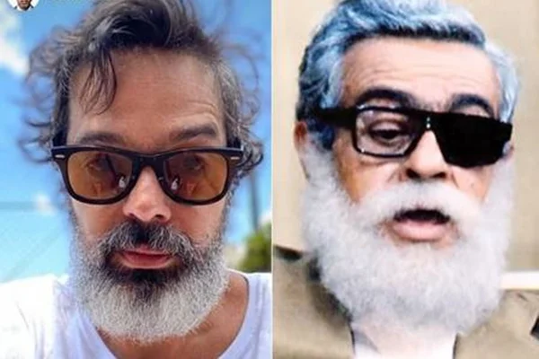 Bruno Mazzeo aparece de barba e é comparado a personagem de Chico