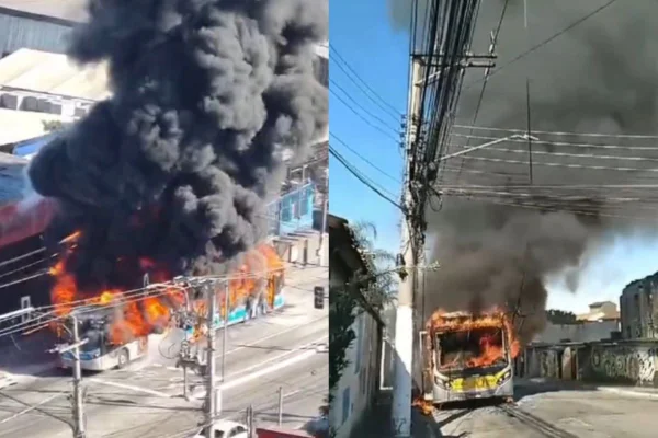 Em menos de 30 minutos, dois ônibus pegam fogo na capital paulista