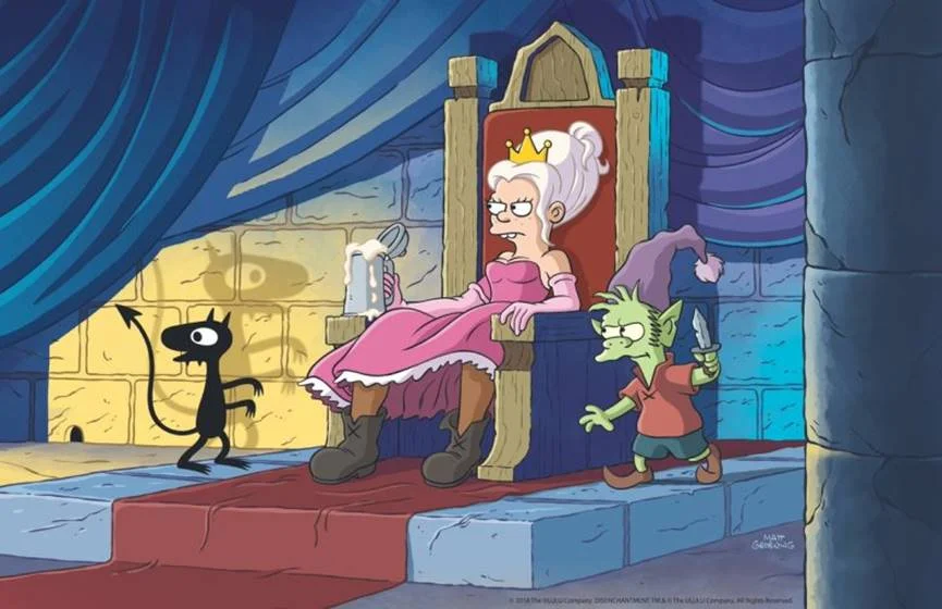 <b>(Des)Encanto: 17 de agosto</b>. Esta série de animação de Matt Groening acompanha as malucas aventuras de uma princesa boa de copo em um reino medieval repleto de criaturas míticas <b>(Des)Encanto: 17 de agosto</b>. Esta série de animação de Matt Groening acompanha as malucas aventuras de uma princesa boa de copo em um reino medieval repleto de criaturas míticas