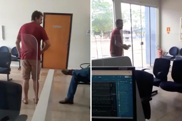 MT: vídeo mostra homem ameaçando vereador no Detran antes de matá-lo