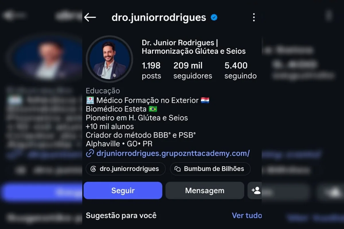 Perfil nas redes sociais Perfil nas redes sociais