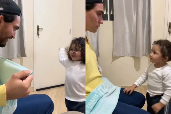 Vídeo: menina se assusta ao ver o pai pela primeira vez sem barba