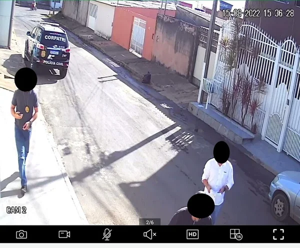 Tela de monitoramento dos criminosos