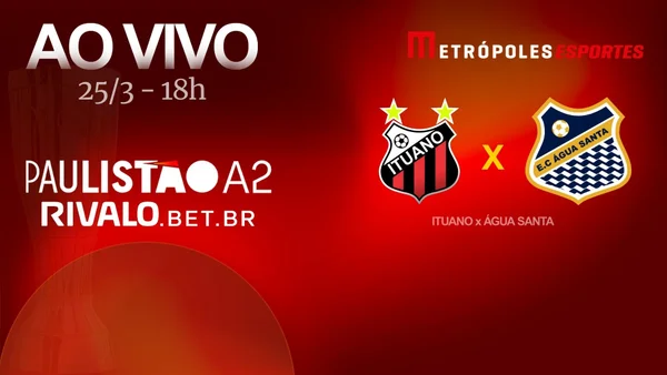 Paulistão A2 2026: veja Ituano x Água Santa ao vivo no YouTube