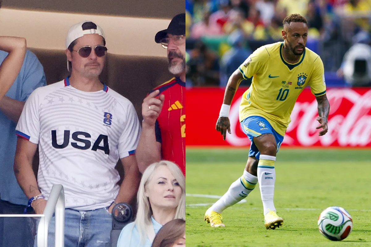Brad Pitt promete aulas para ensinar Neymar a fingir melhor nas faltas