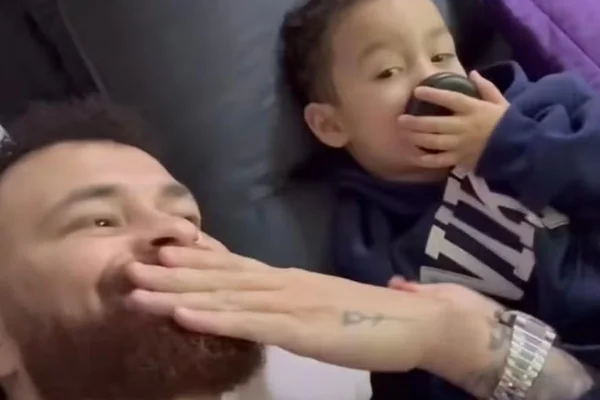 Print de um vídeo colorido de Fred Bruno e Cris - Metrópoles