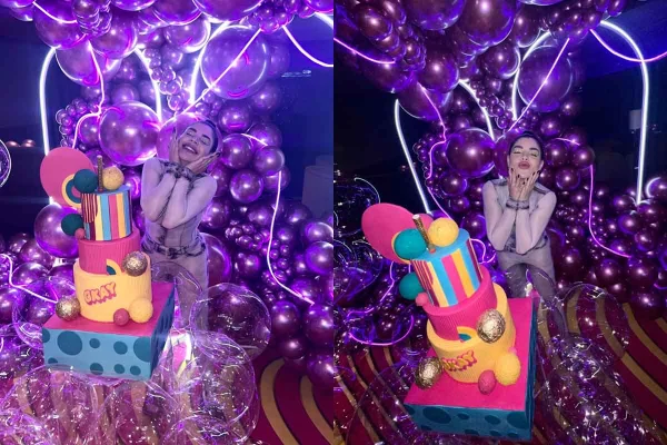 Foto colorida de Gkay em sua festa